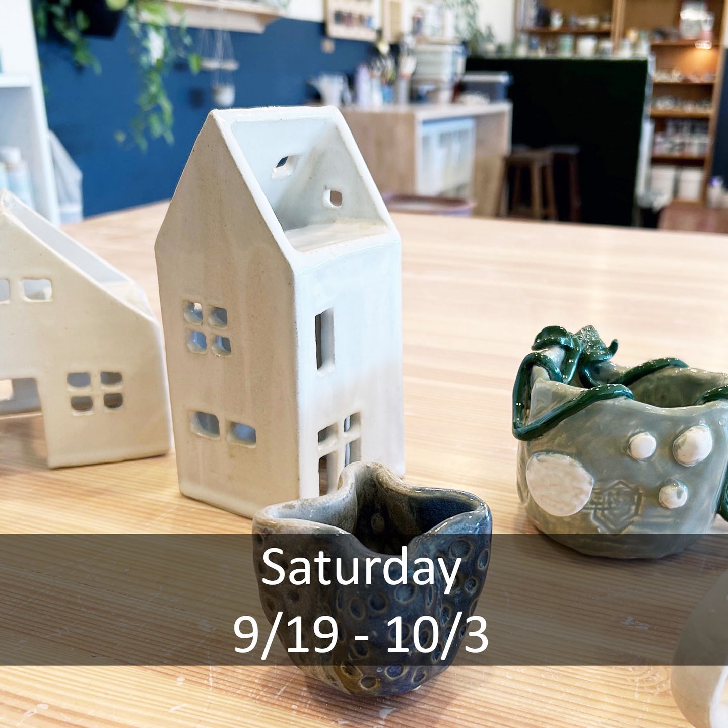 Intro to hand-building - Saturday 3pm-5pm 9/19 to 10/3